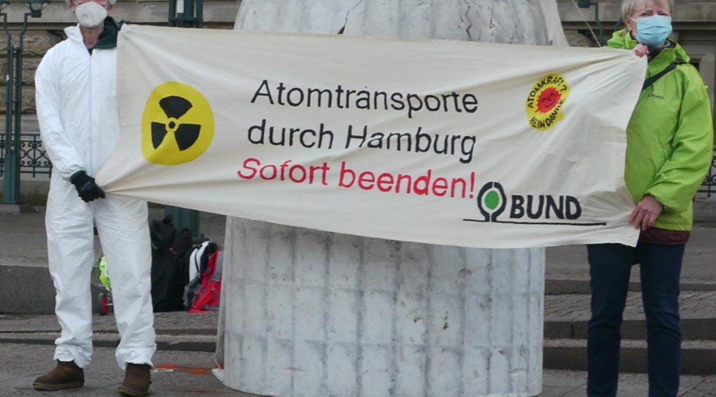 BUND Plakat auf der Fukushima Kundgebung 2021