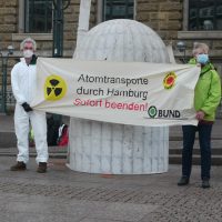 BUND Plakat auf der Fukushima Kundgebung 2021